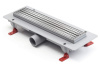 Водоотводящий  желоб L350 с решеткой Basic глянец и рамкой из нержавейки