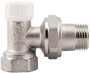 Угловой радиаторный кран ниж. 1/2" н/в (396) Itap 
