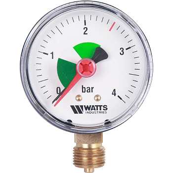 Манометр радиальный F+R201 G3/8" 63мм (0- 4bar) Watts 