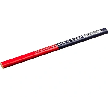 Карандаш двухцветный строительный ЗУБР КС-2 180 мм, HB 