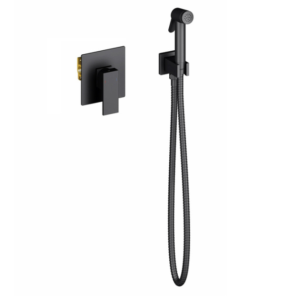 Смеситель для скрытого монтажа с гигиеническим душем Selene 2089/03 SM Black
