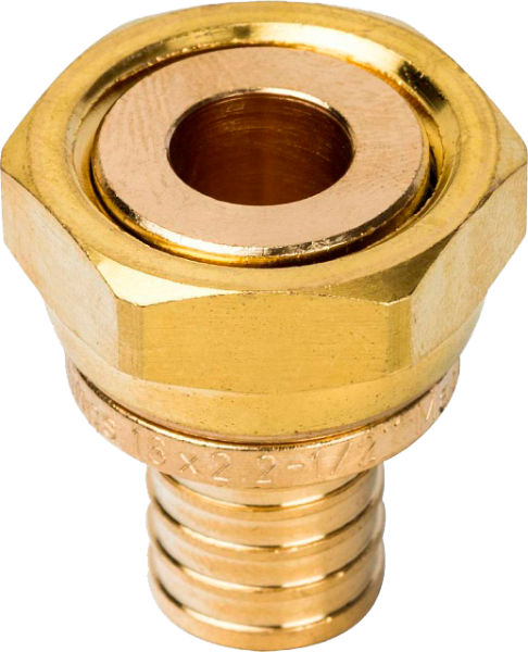 Переходник с нак. гайкой 16x1/2" STOUT для сшитого п/э