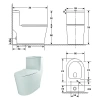 Bais Унитаз-моноблок, Rimless, с сиденьем дюропласт, микролифт (1 место) 700х380х700 мм Магазин сантехники Нижний Новгород