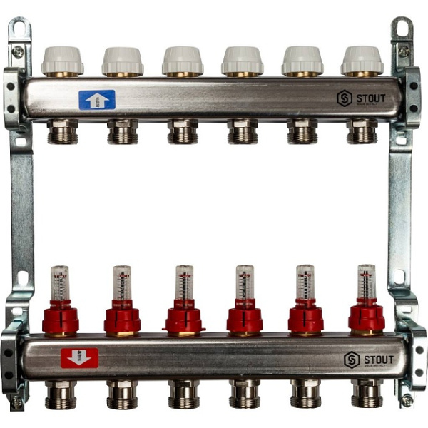 Коллекторная группа с расходомерами Stout