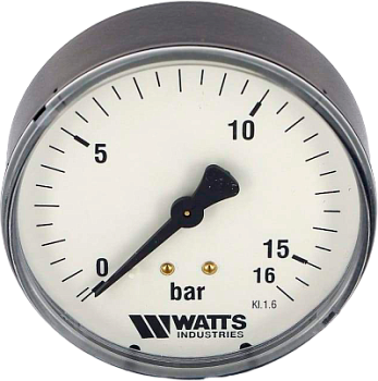 Манометр аксиальный F+R150 G1/4" 80мм (0-16bar) Watts 