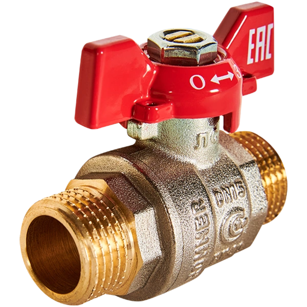 Кран шаровой, НР/НР, ручка бабочка 1/2" ROMMER ГОСТ