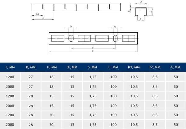 Профиль монтажный 27х18х1200мм Магазин сантехники Нижний Новгород