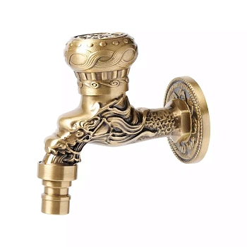 Кран с носиком ретро (короткий) декор/бронза "ViEiR" (50/1шт)