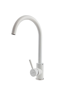 Смеситель для кухни 8105 Бергамо белый окрашенный