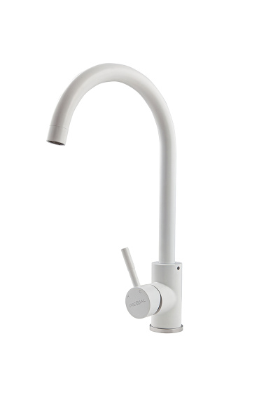 Смеситель для кухни 8105 Бергамо белый окрашенный