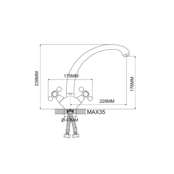 MN4719 Смеситель д/кухни (хром) Магазин сантехники Нижний Новгород