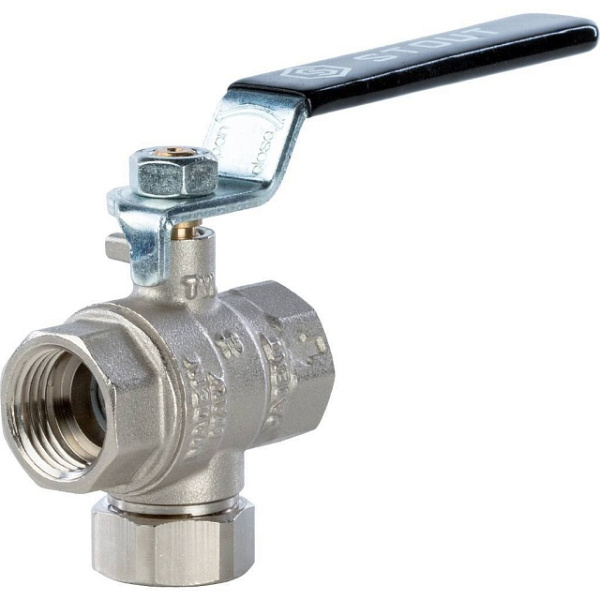 Кран шаровой с фильтром (ручка-рычаг) STOUT 