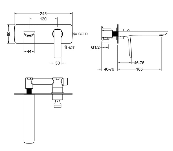Смеситель для раковины Helmi 4071/00 Chrome-White