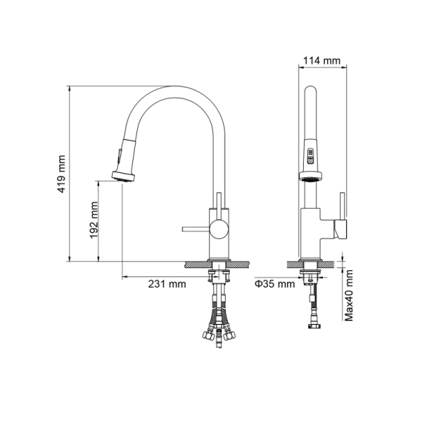 Смеситель для кухни Saona 2316/00 FL Chrome
