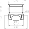 420L Трап прямой с фартуком регулир- сетка из нерж. стали 122х122 DN 50 (PV50N-L2) Магазин сантехники Нижний Новгород