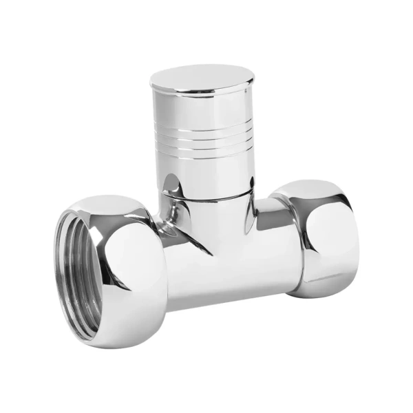 Кран для полотенцесушителя прямой (круглый) 1/2F*1F (VIEIR) 