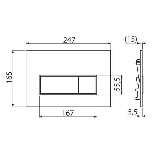 М 570 Кнопка управления Alca Plast (белый-глянец) Магазин сантехники Нижний Новгород