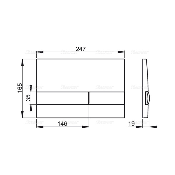 М1710 Кнопка управления Alca Plast (белая) Магазин сантехники Нижний Новгород