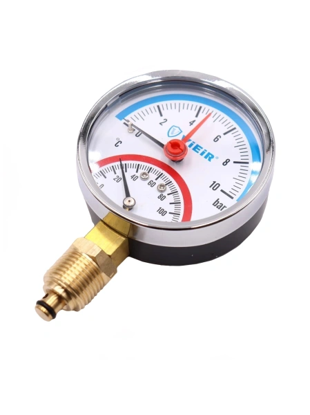 Термоманометр (вертикал.) 10 БАР "ViEiR"