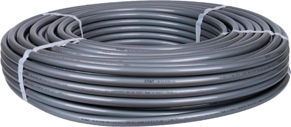 ТРУБА из сш. п/э STOUT с кисл. сл. 20х2,8 (100 метров) PEX-a,СЕРАЯ