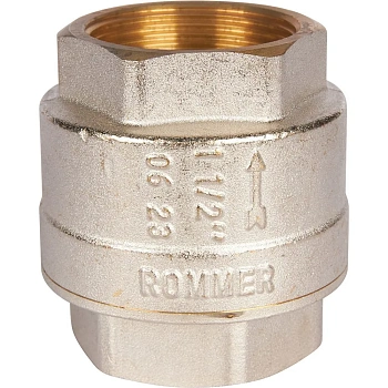 Клапан обратный  с металлическим седлом  1 1/2" ROMMER