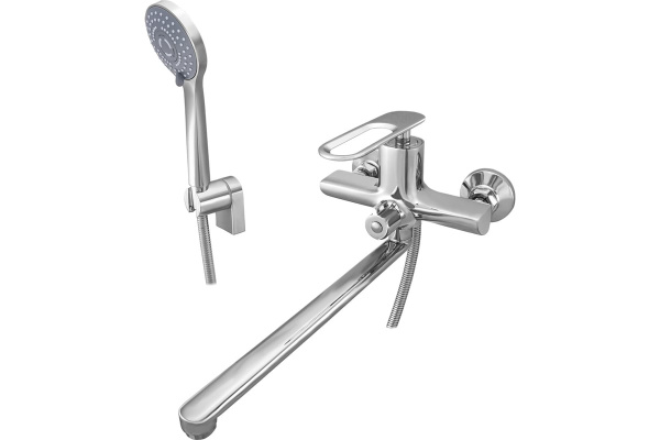 MN2279 PURE LIFE Смеситель для ванны с длинным изливом хром Магазин сантехники Нижний Новгород