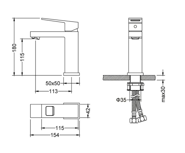 Смеситель  для раковины Briana 7161/00 F Chrome Магазин сантехники Нижний Новгород
