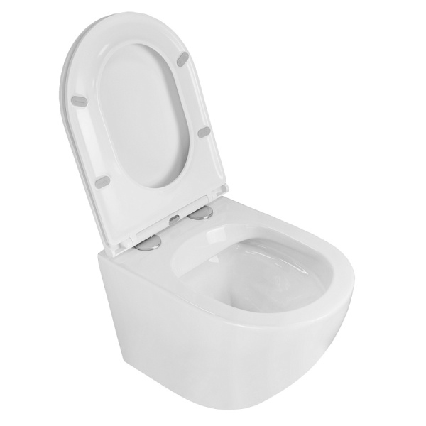 AZ-0046 -N Azario Grado подвесной безободковый унитаз со скрытым сливом белый в комплекте с сидением Магазин сантехники Нижний Новгород