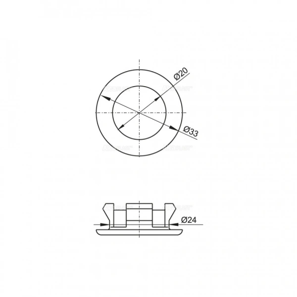 Обрамление перелива умывальника d24
