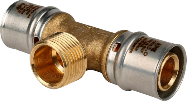 ПРЕСС Тройник с нар. резьбой  26х3/4"х26 (Stout)