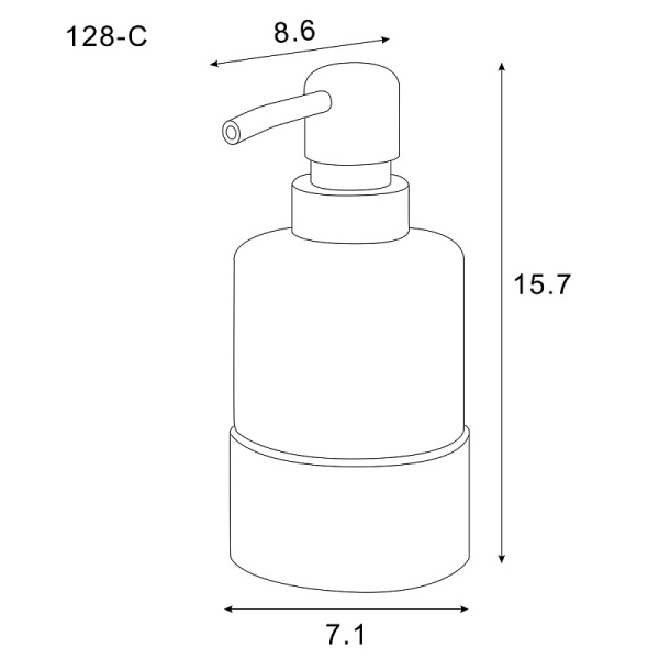 NESSY Дозатор жидкого мыла стеклянный настольный, хром Магазин сантехники Нижний Новгород