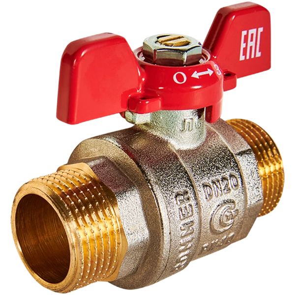 Кран шаровой, НР/НР, ручка бабочка 3/4" ROMMER ГОСТ