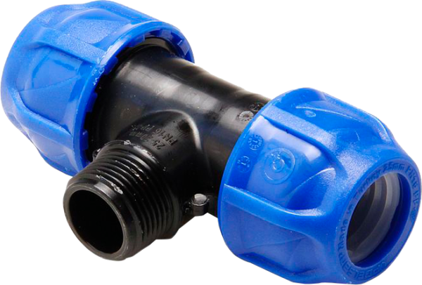 Тройник ПНД с нар.р. ф25х3/4"х25 POELSAN 