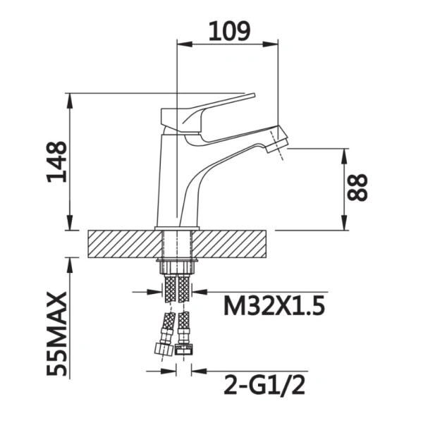 Смеситель для раковины V02-35-1-1  ViEiR