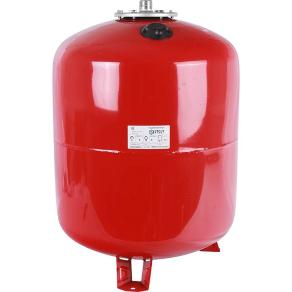 Расширительный бак STOUT,  80 л М1" красный