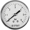 Манометр аксиальный. Корпус Dn 50 мм 1/4 , 0...6 бар, кл.2.5 STOUT 