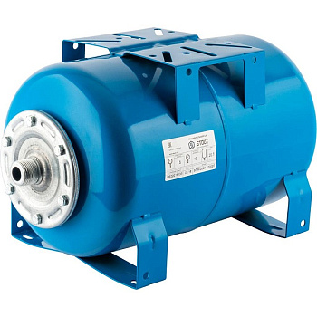 Гидроаккумулятор STOUT ГОРИЗОНТАЛЬНЫЙ  20 л, М1" синий