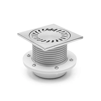 440 Трап прямой с фланцем регулир- сетка из нерж. стали 150х150 DN 50 (PV50N-PR4)(4/1)