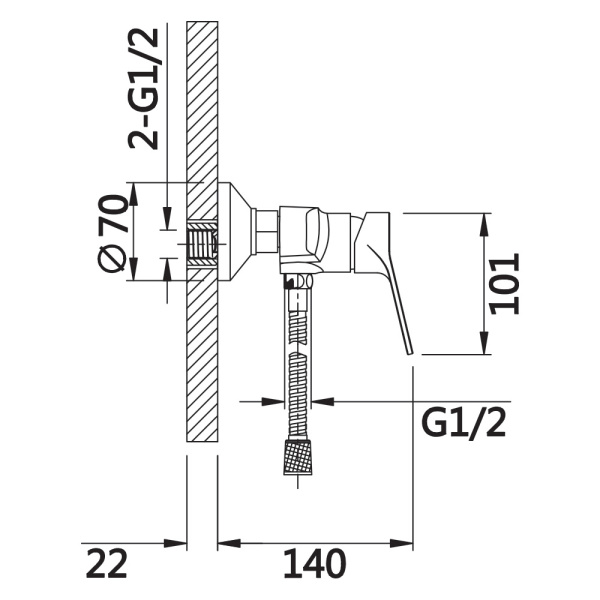 Смеситель для душа V02-35-6-1 ViEiR Магазин сантехники Нижний Новгород