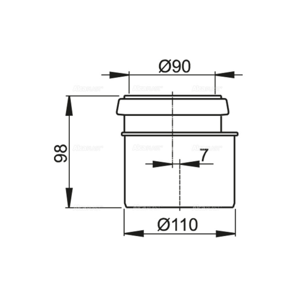 М907 Переходник 110/90 для инсталяций Alcaplast M907 Магазин сантехники Нижний Новгород