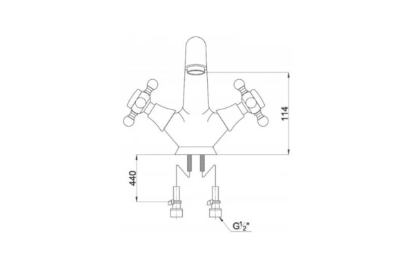 Смеситель для раковины Nelson 1911 F Antique