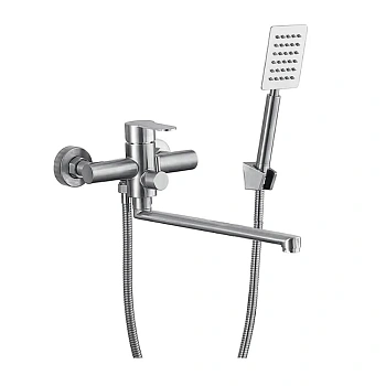 Смеситель для ванны V31-35-4-1 излив плоский 35 см ViEiR