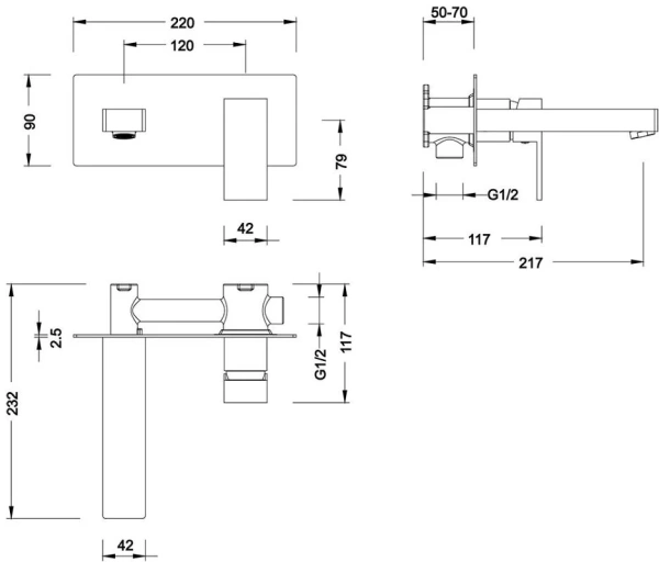 Смеситель для раковины  Selene 2071/00 Chrome