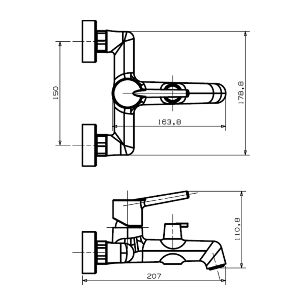 Смеситель для ванны V10-35-3-1  ViEiR Магазин сантехники Нижний Новгород