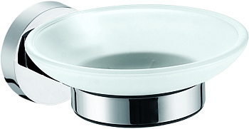 NESSY Мыльница стеклянная, хром