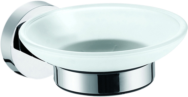 NESSY Мыльница стеклянная, хром