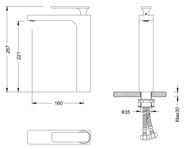 Смеситель  для раковины Torne 4311/00 Chrome