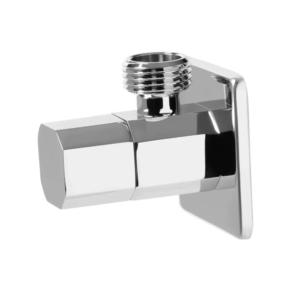 Кран угловой с отражателем1/2"x3/4" ХРОМ."ViEiR" КВАДРАТ