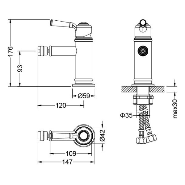 Смеситель для биде Arisa 5312/02 F Chrome  Магазин сантехники Нижний Новгород