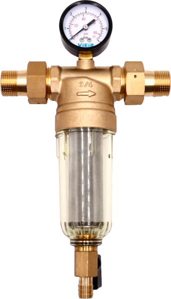 Фильтр с манометром  3/4" для холодной воды  VIEIR 